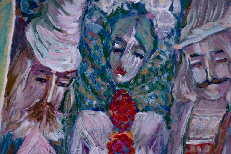 Original Art Deco Love Painting by Pavel Zhavoronkov