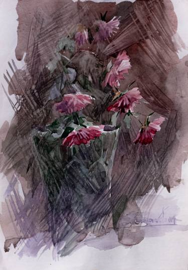 Print of Art Deco Floral Paintings by pavel zhavoronkov