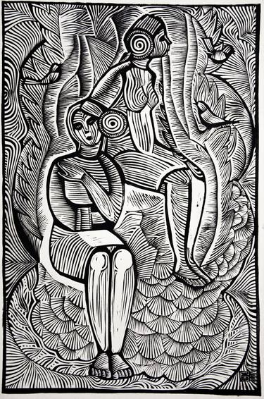 Original Art Deco Women Drawings by pavel zhavoronkov