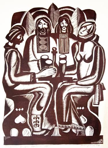 Print of Art Deco Family Drawings by pavel zhavoronkov