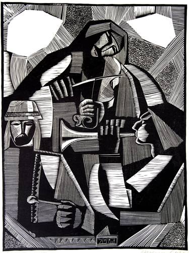 Print of Art Deco Music Drawings by pavel zhavoronkov