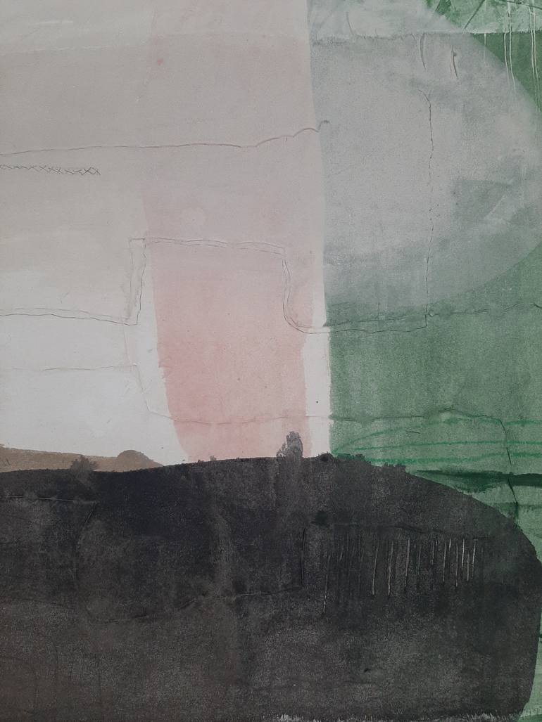 Original Abstract Landscape Painting by Geke Uit De Bosch