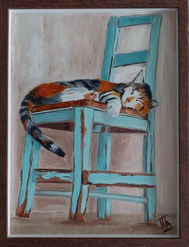 Original Figurative Cats Paintings by Ira Whittaker