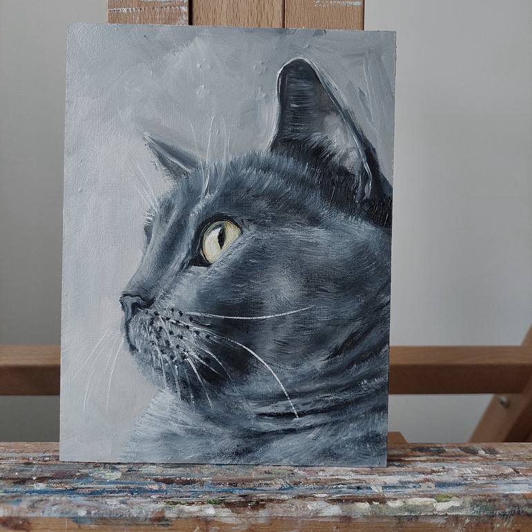 Original Impressionism Cats Painting by Ira Whittaker
