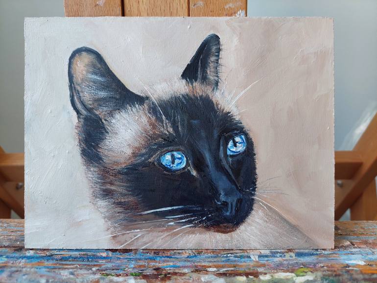Original Impressionism Cats Painting by Ira Whittaker