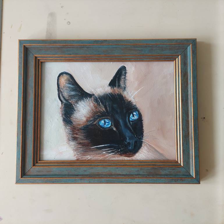 Original Impressionism Cats Painting by Ira Whittaker