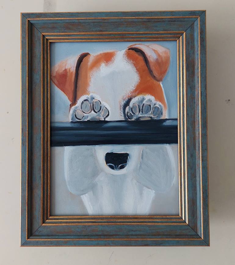 Original Impressionism Dogs Painting by Ira Whittaker
