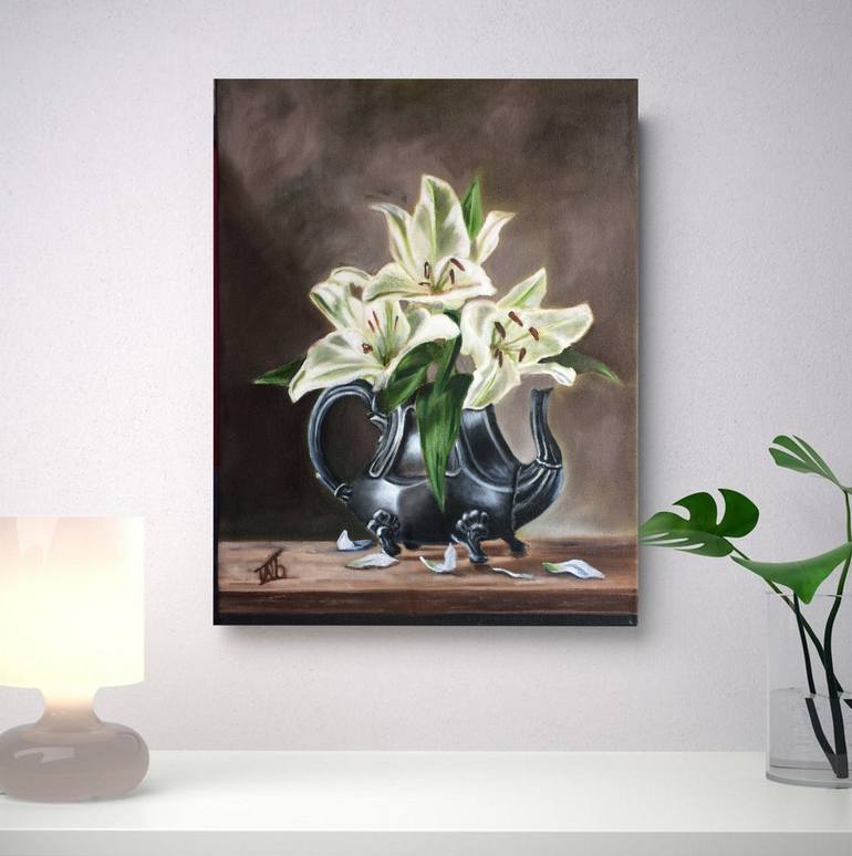 Original Realism Floral Painting by Ira Whittaker