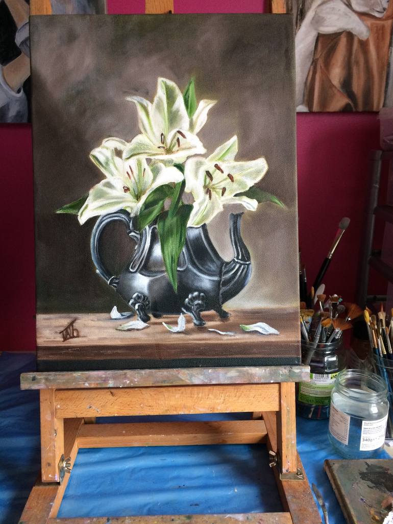 Original Realism Floral Painting by Ira Whittaker