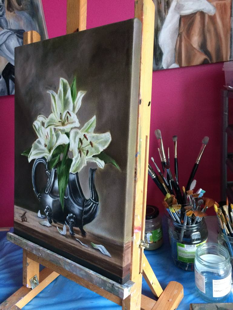 Original Realism Floral Painting by Ira Whittaker