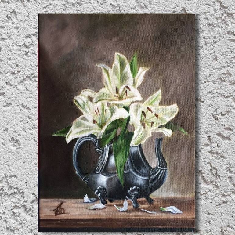 Original Realism Floral Painting by Ira Whittaker