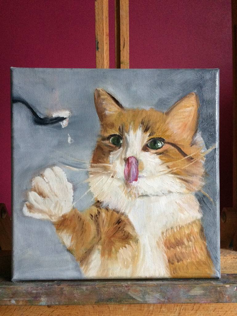 Original Figurative Cats Painting by Ira Whittaker