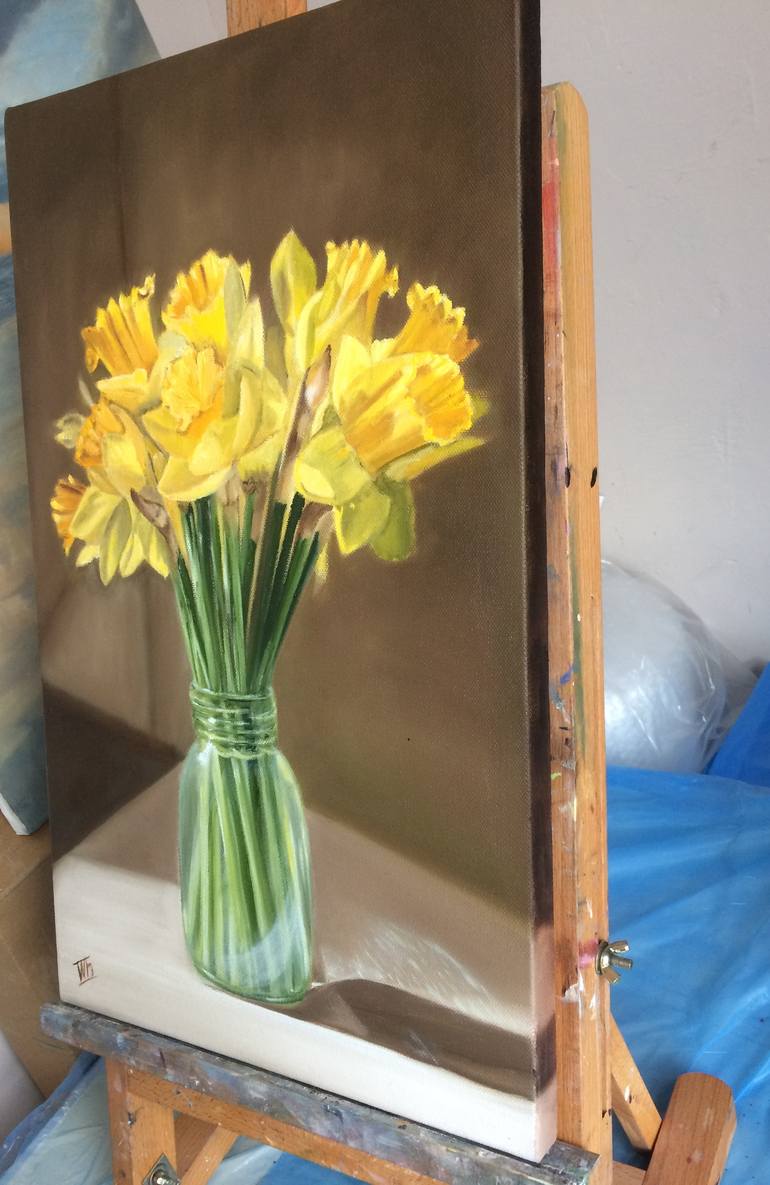 Original Impressionism Floral Painting by Ira Whittaker