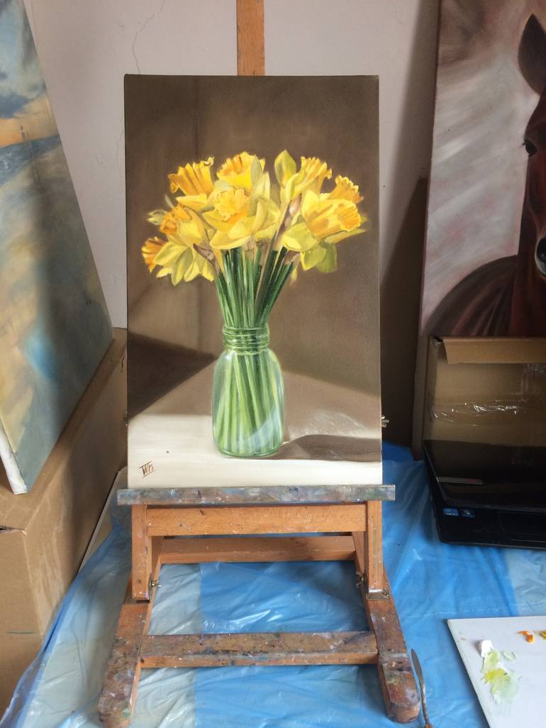 Original Impressionism Floral Painting by Ira Whittaker