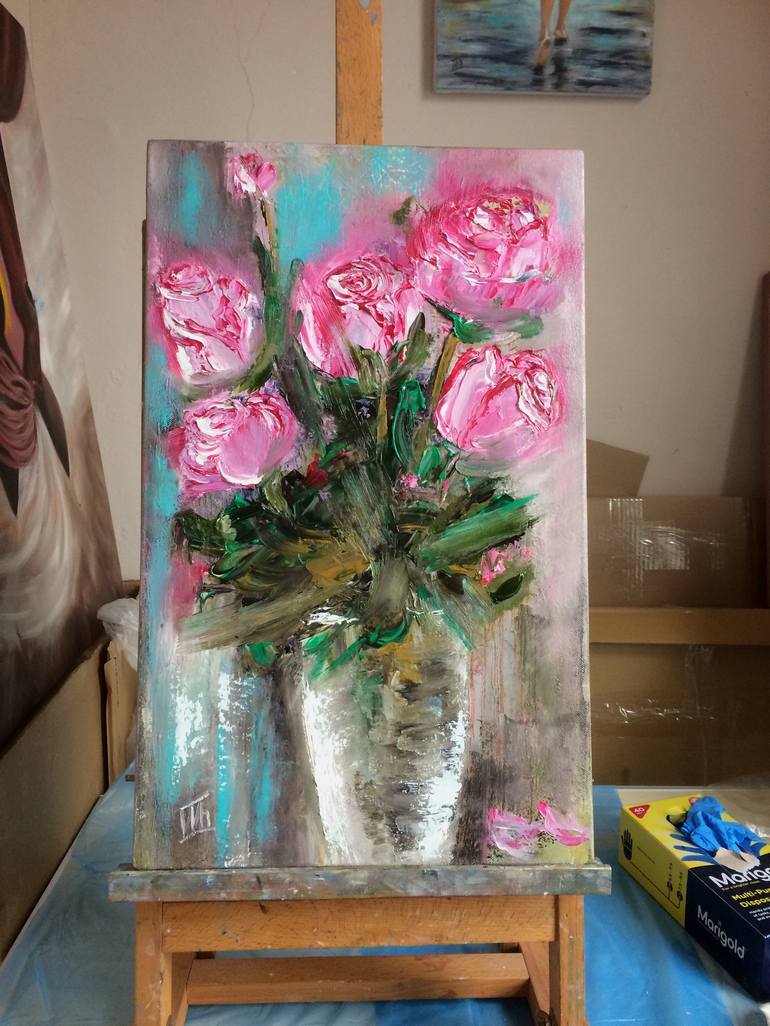 Original Expressionism Floral Painting by Ira Whittaker