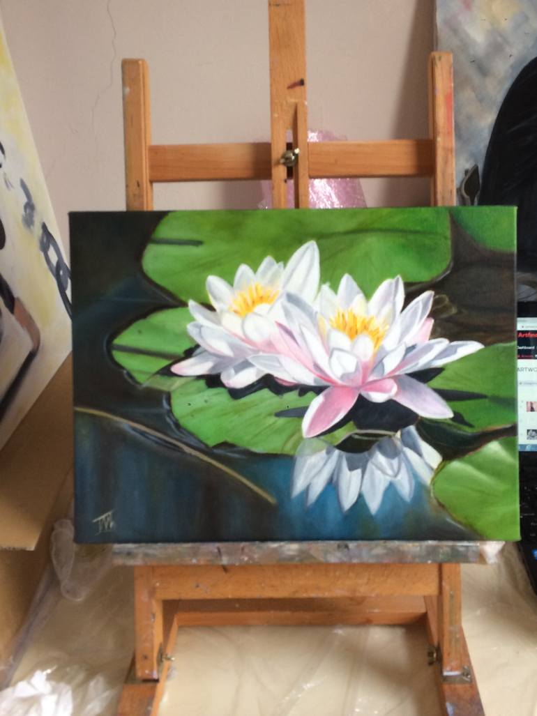 Original Photorealism Floral Painting by Ira Whittaker