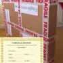 packaging and certificate
