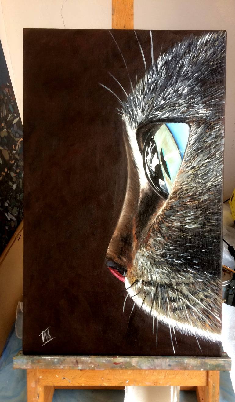 Original Cats Painting by Ira Whittaker