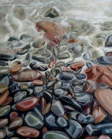 Original Photorealism Beach Paintings by Ira Whittaker