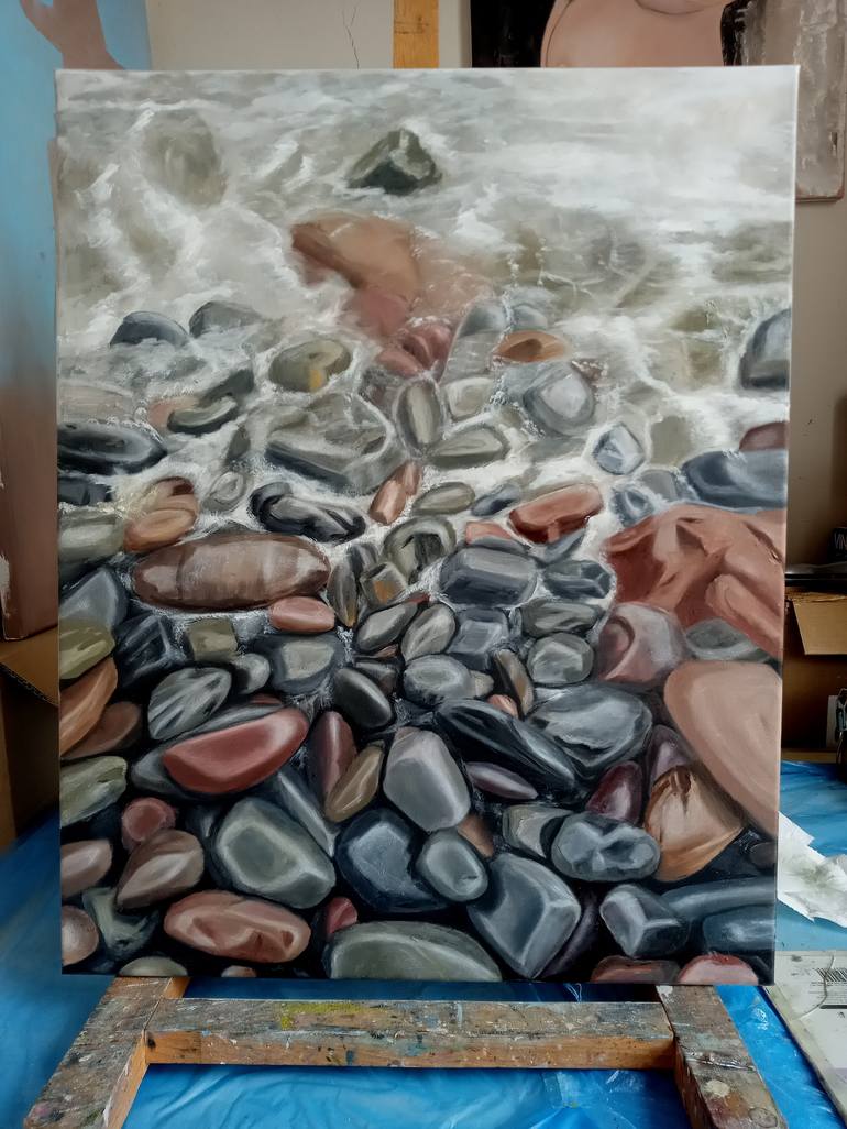 Original Photorealism Beach Painting by Ira Whittaker