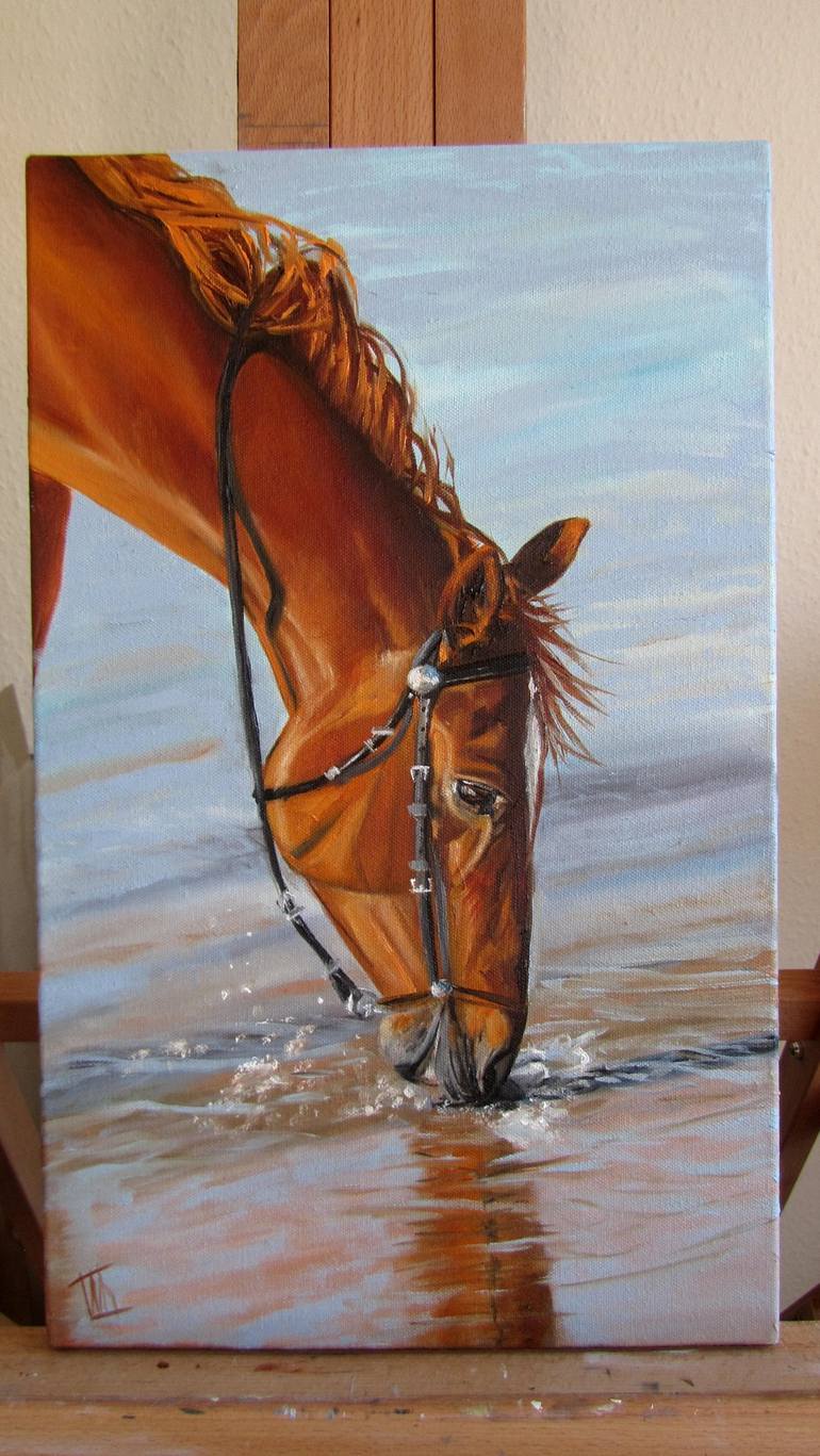 Original Figurative Horse Painting by Ira Whittaker