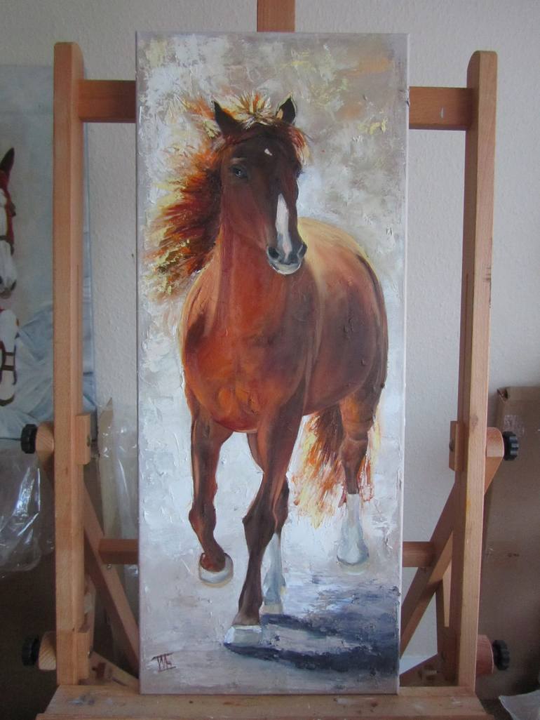 Original Expressionism Horse Painting by Ira Whittaker