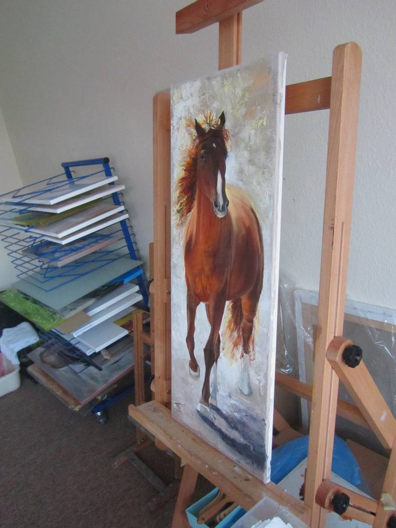 Original Expressionism Horse Painting by Ira Whittaker