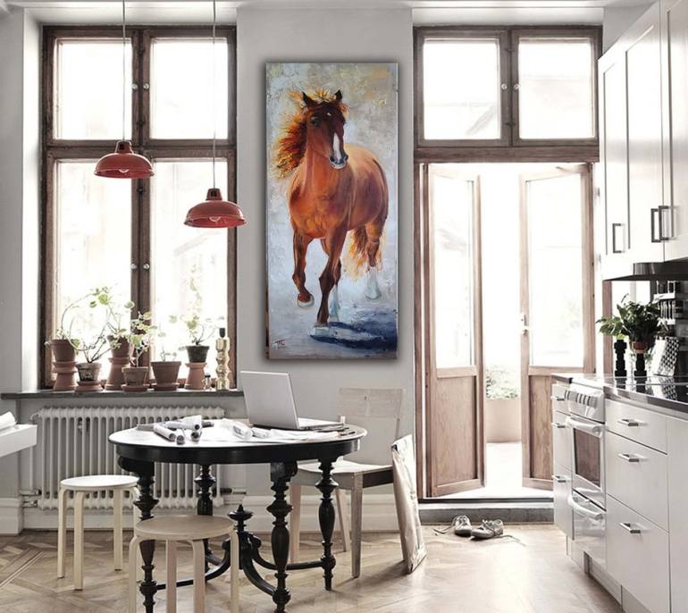 Original Expressionism Horse Painting by Ira Whittaker