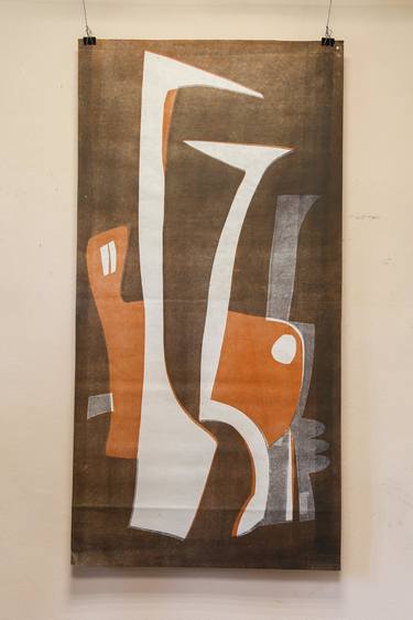 "Inner Setting" huge monotype print - Limited Edition of 3 thumb
