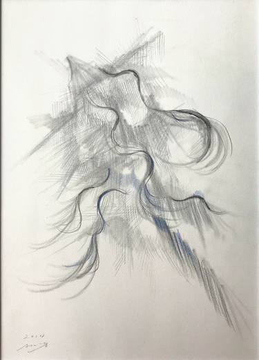 Original Abstract Expressionism Abstract Drawings by ASAKO ABE