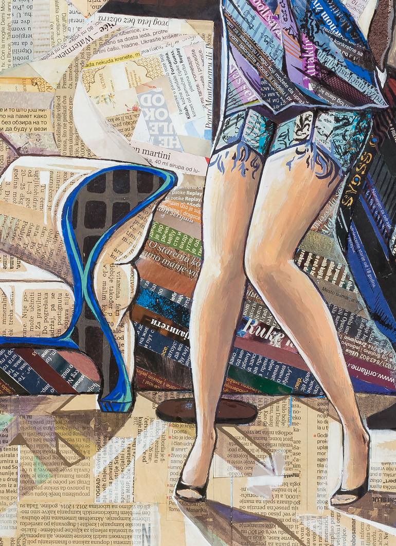 Original Modernism People Painting by Aleksandar Lukic