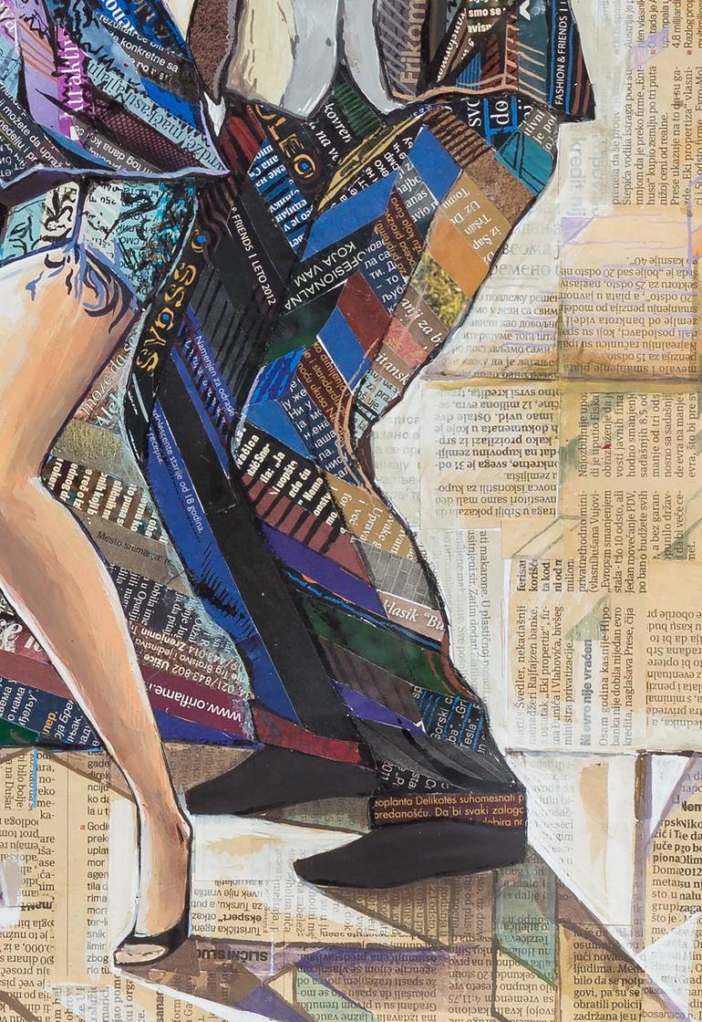Original Modernism People Painting by Aleksandar Lukic