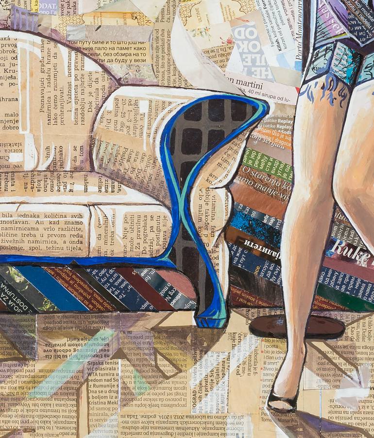 Original Modernism People Painting by Aleksandar Lukic