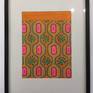 I'm inspired by mid-century design and style, vintage and retro patterns/fabric, reinventing 1960's boho style.
This acrylic painting on paper is 15.5" x 11." but with the white mat and black framed it is 20" x 16". It is sold framed, ready to hang. It has some texture in the paint.
It was designed to go with "Mid-Century trip #2 - #5" as a group, diptych or triptych, to fit your space, hung either in a grid or row. It is sold separately.