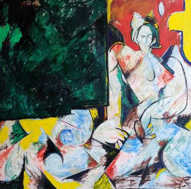 Original Cubism Nude Paintings by Yusuf Ozdamar