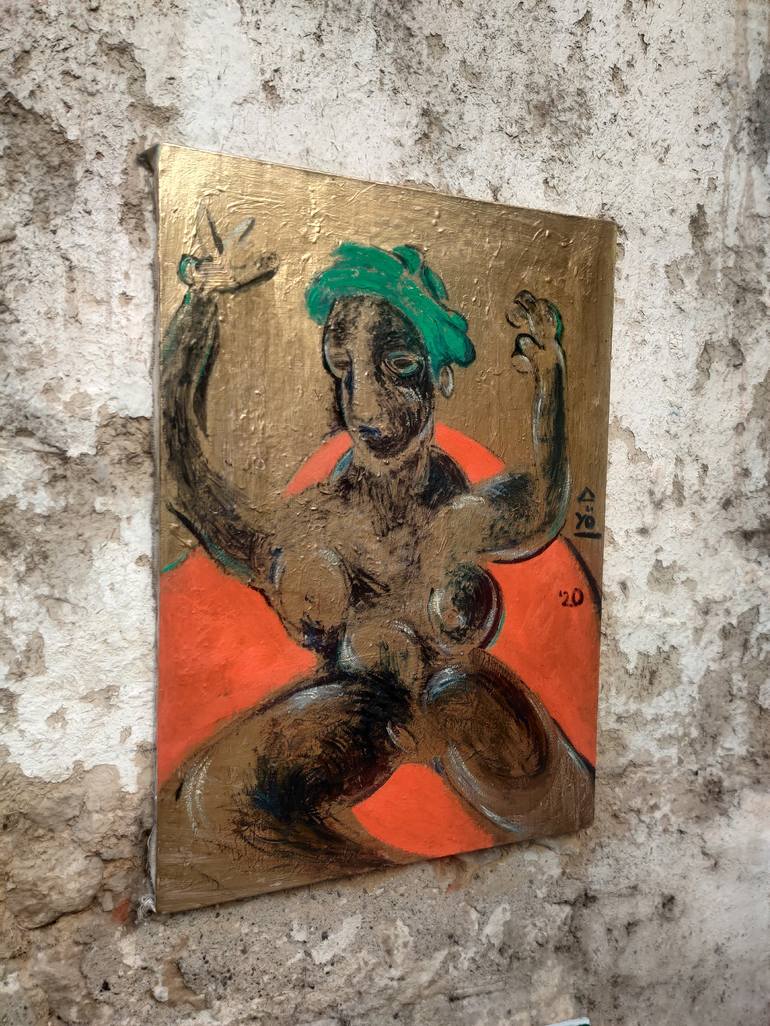 Original Cubism Nude Painting by Yusuf Ozdamar