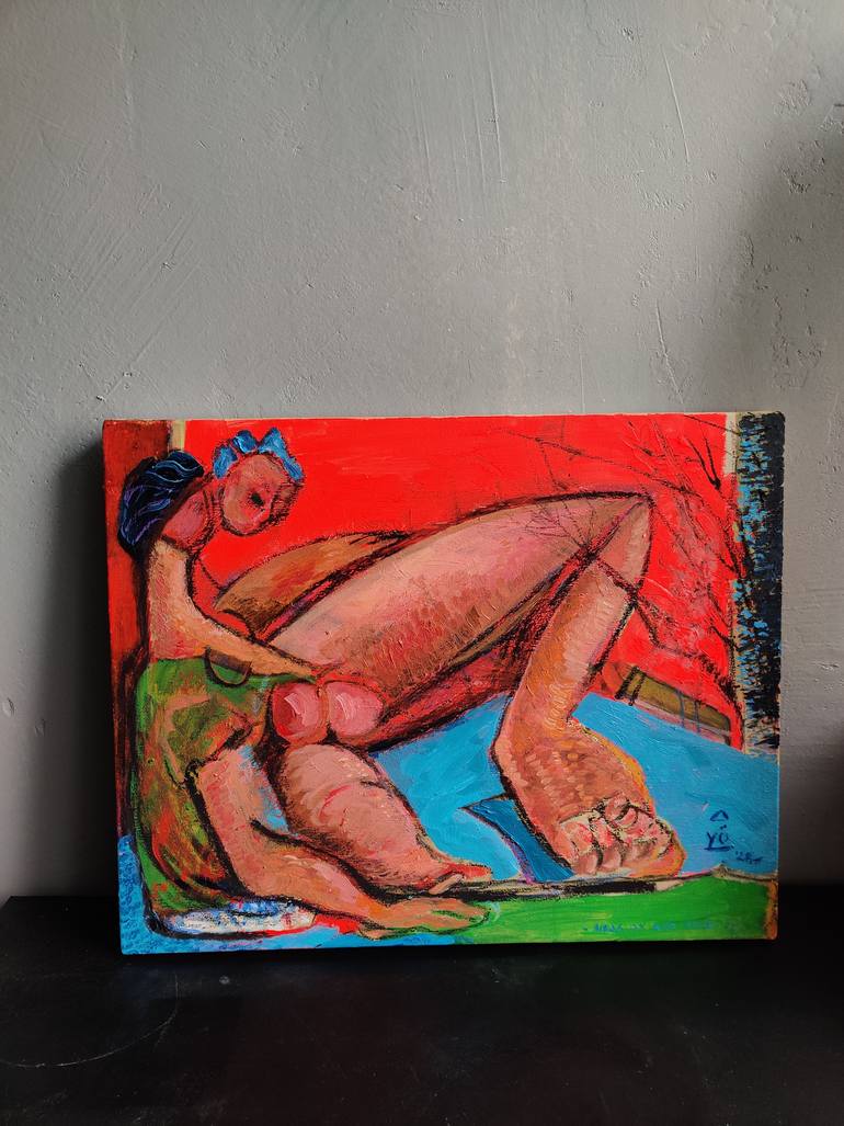 Original Abstract Landscape Painting by Yusuf Ozdamar