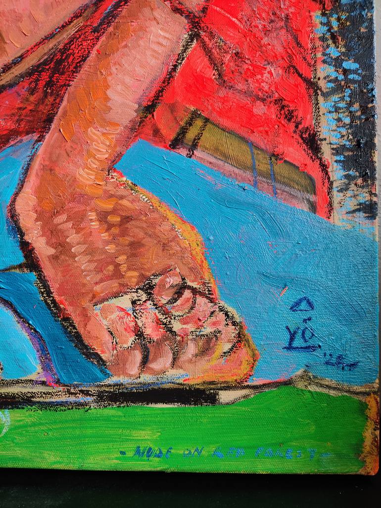 Original Abstract Landscape Painting by Yusuf Ozdamar