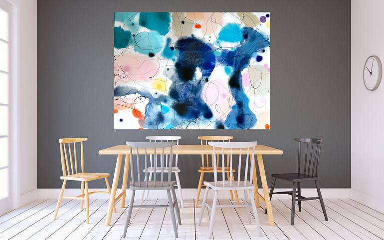 Original Abstract Painting by Vibeke Lerfeldt Bjerker