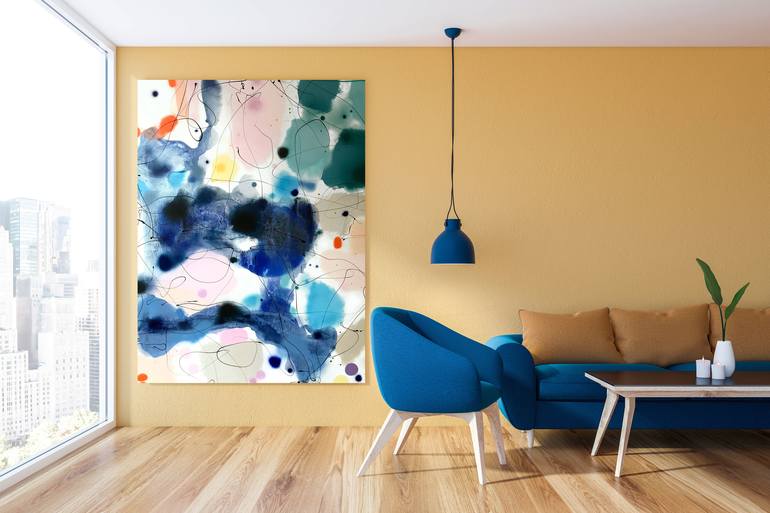 Original Abstract Painting by Vibeke Lerfeldt Bjerker