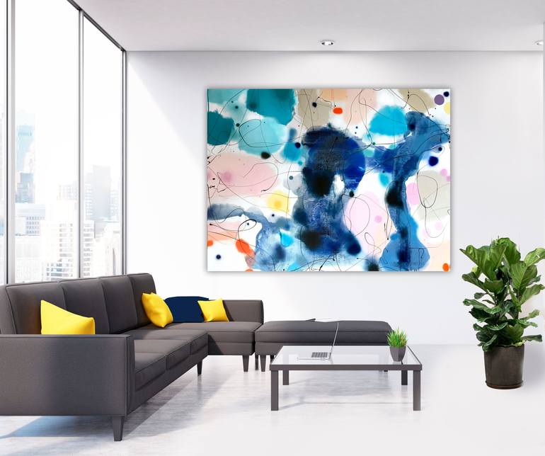 Original Abstract Painting by Vibeke Lerfeldt Bjerker