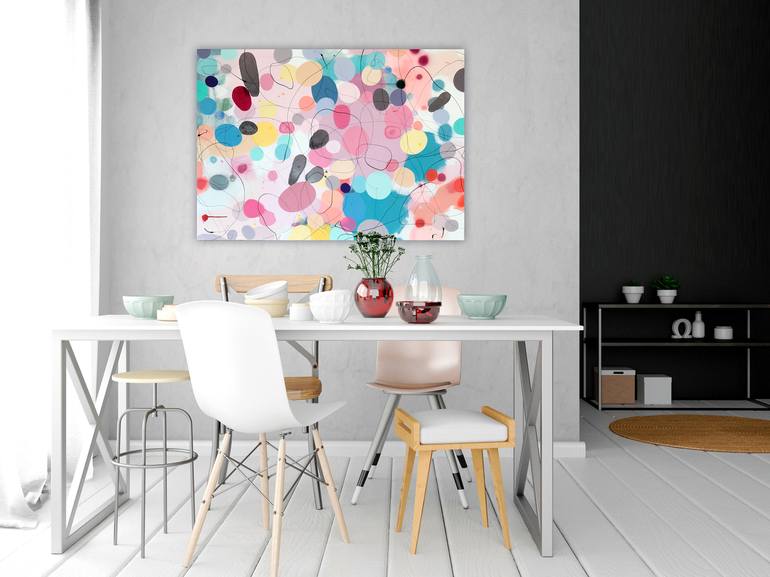 Original Abstract Painting by Vibeke Lerfeldt Bjerker