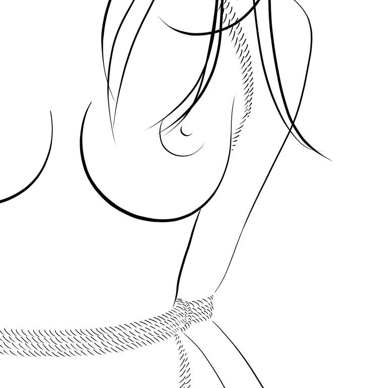 Original Figurative Erotic Printmaking by Yves Pero