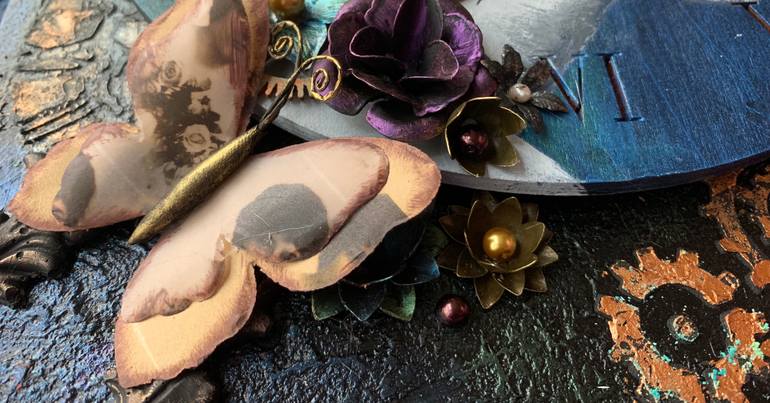 Original Conceptual Science/Technology Collage by Carmina Keifer