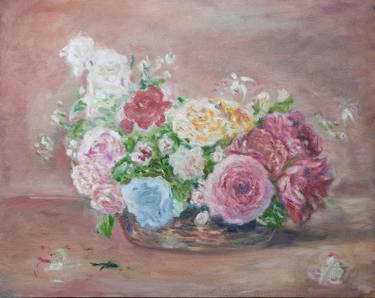 Original Impressionism Floral Painting by Daniel Soares