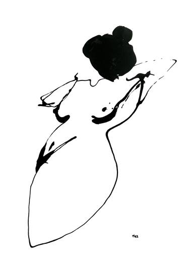 Original Nude Drawing by Taz Witkamp