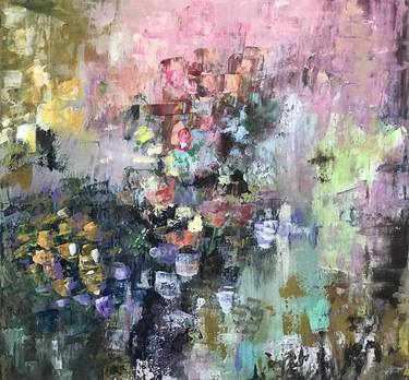 Original Abstract Expressionism Floral Paintings by SARAH WAJIHUDDIN