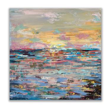 Original Abstract Expressionism Seascape Paintings by SARAH WAJIHUDDIN