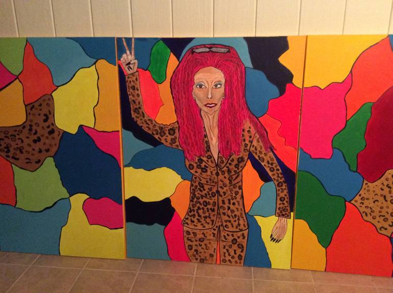 Original Abstract Expressionism Fashion Painting by Jennifer Aka Nafshi Mullings