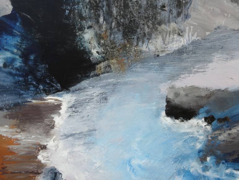 Original Abstract Landscape Painting by Martine Sentein
